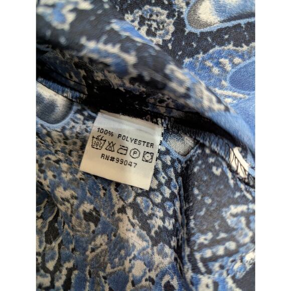 Jaipur womens blouse sz M Pleated in sections VGUC semi sheer Poly see measure - Picture 8 of 10